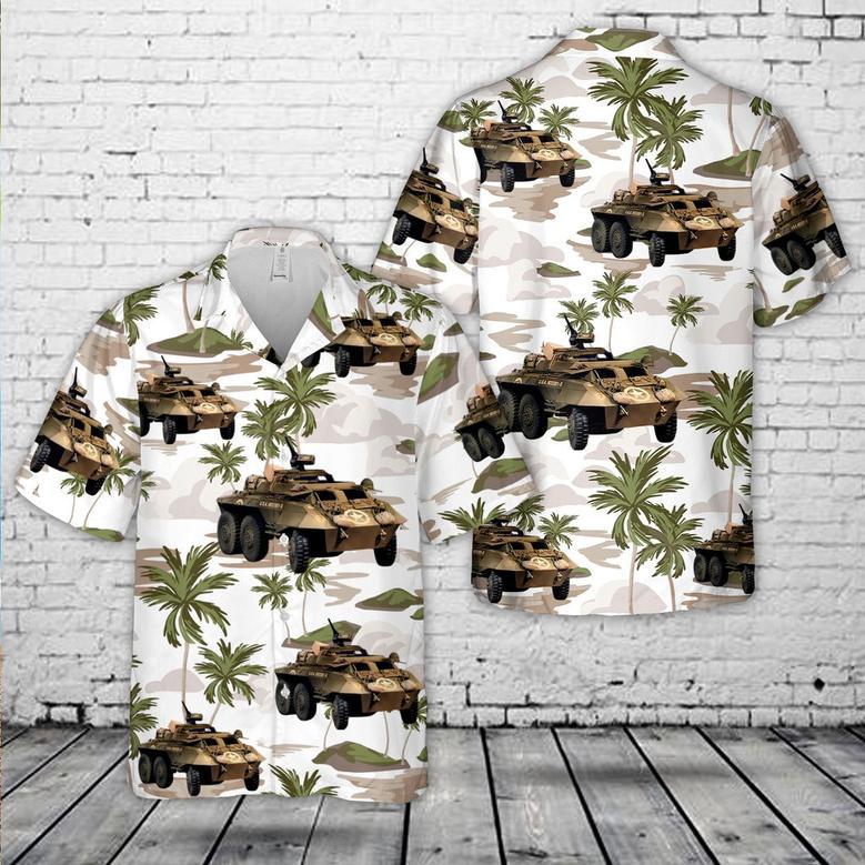 US Army Armored Utility Vehicle Hawaiian Shirt for Men, Army Soldiers, Army Veteran