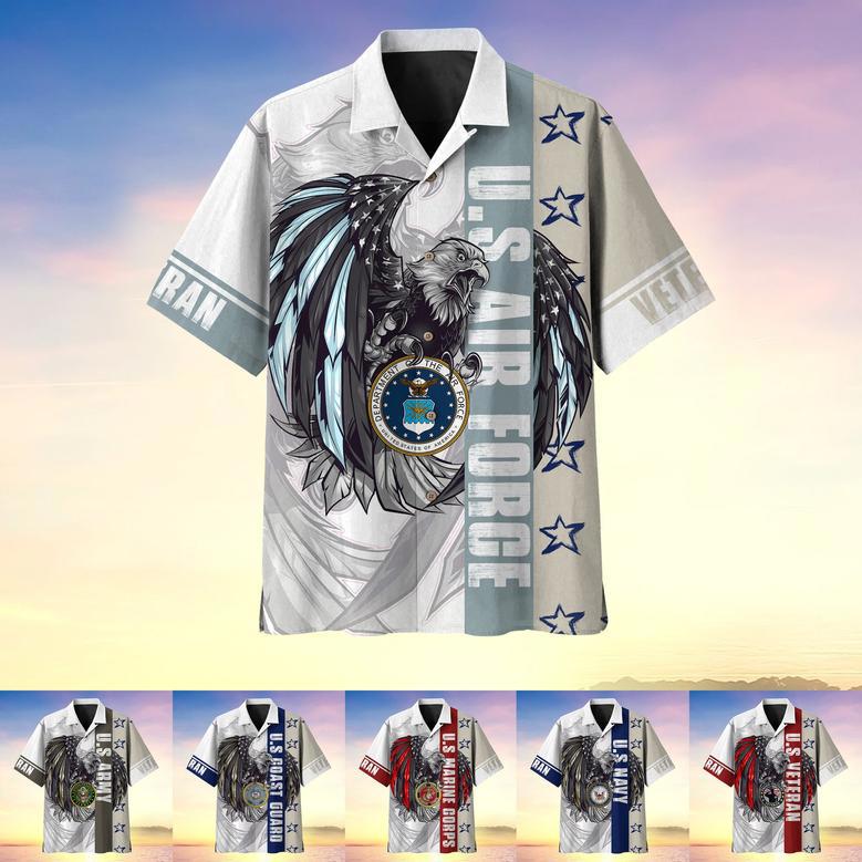 U.S Veteran Multiservice Veteran Cool Eagle Hawaii Shirt