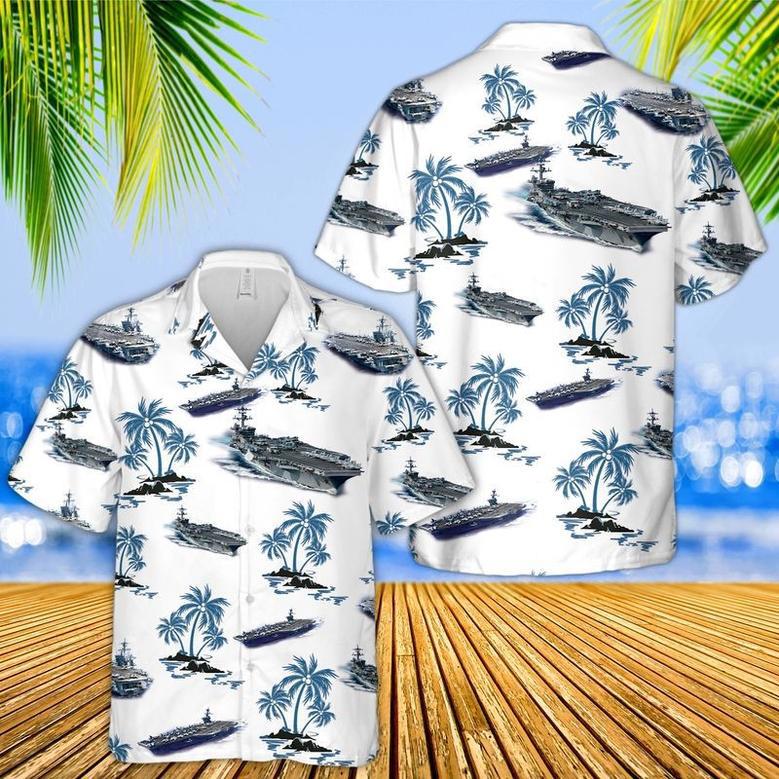 USS Carl Vinson CVN 70 Hawaiian Shirt for Men, Veteran, Dad