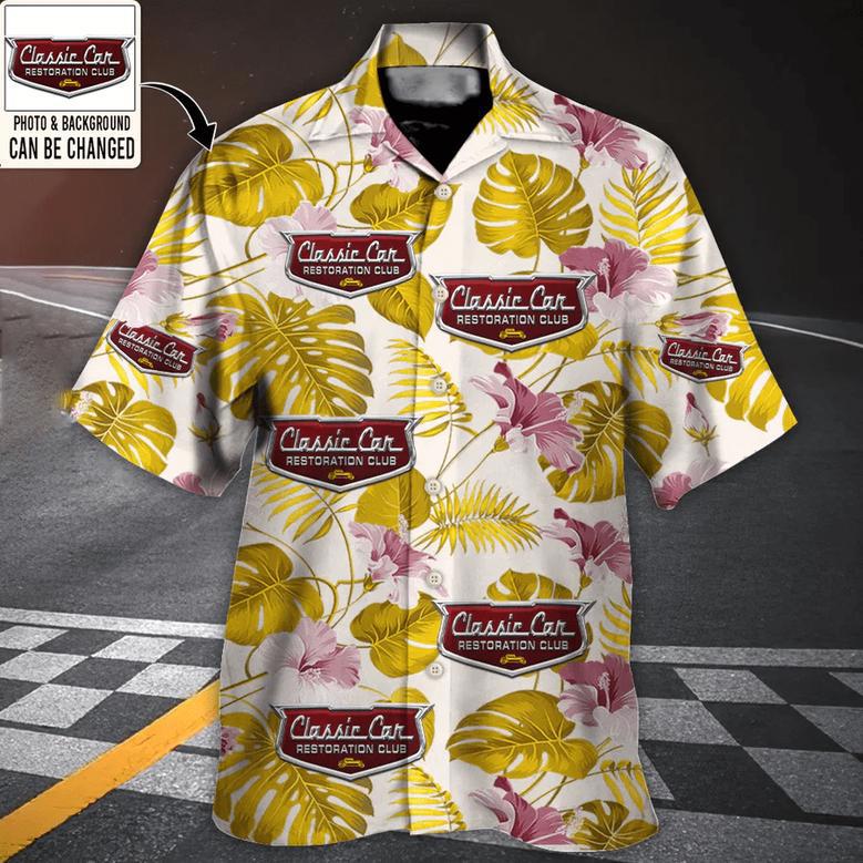 Vintage Car Club You Want Tropical Style Custom Photo Hawaiian Shirt Personalized Photo Gifts