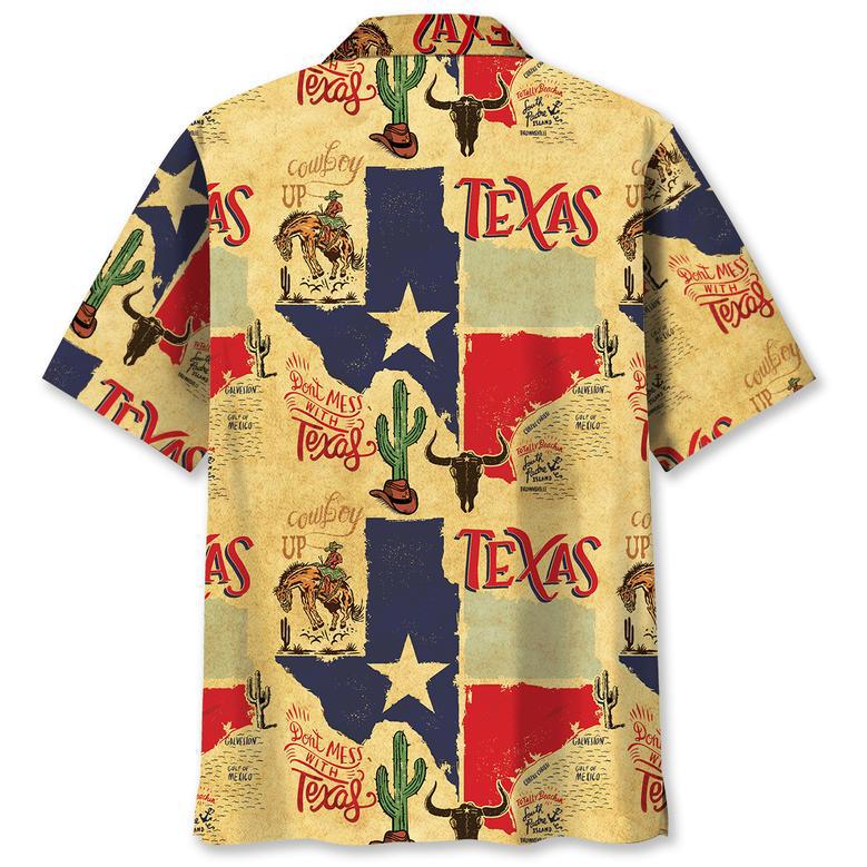 Vintage Texas The Lone Star State Hawaiian Shirt for Men, Cowboy, Cowgirl