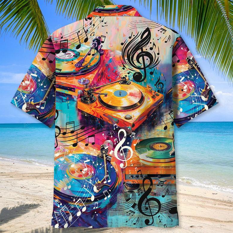 Vinyl Record Old Gramophone Hawaiian Shirt for Men, Women