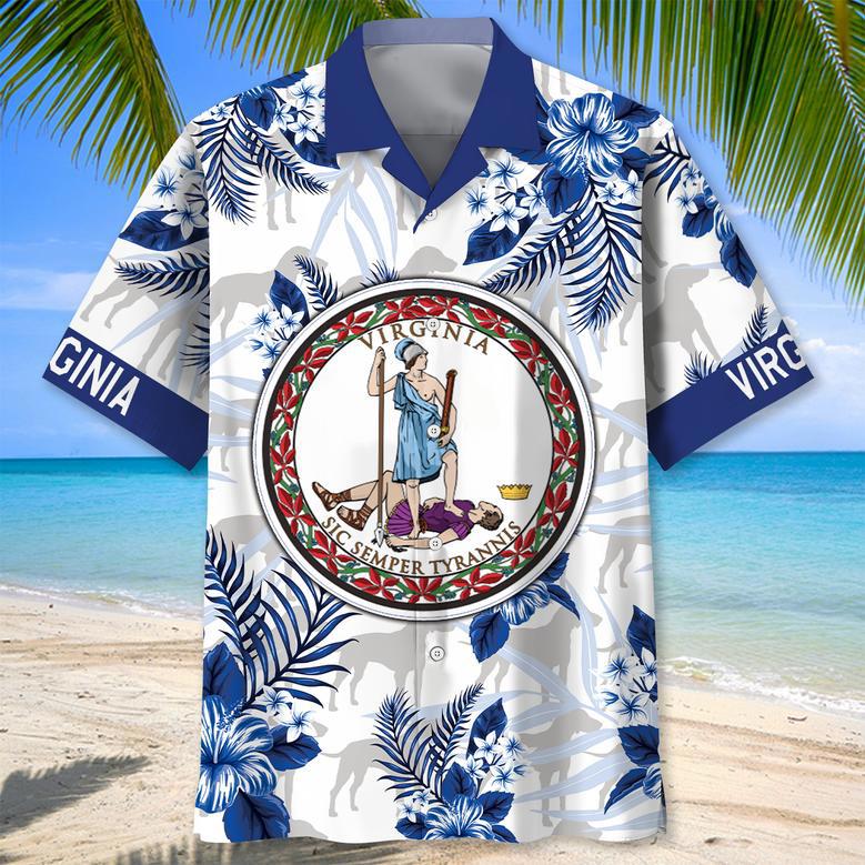 Virginia Hummingbird Proud State Hawaiian Shirt for Men, Women, Virginia Tropical Hawaiian Summer Beach Shirt