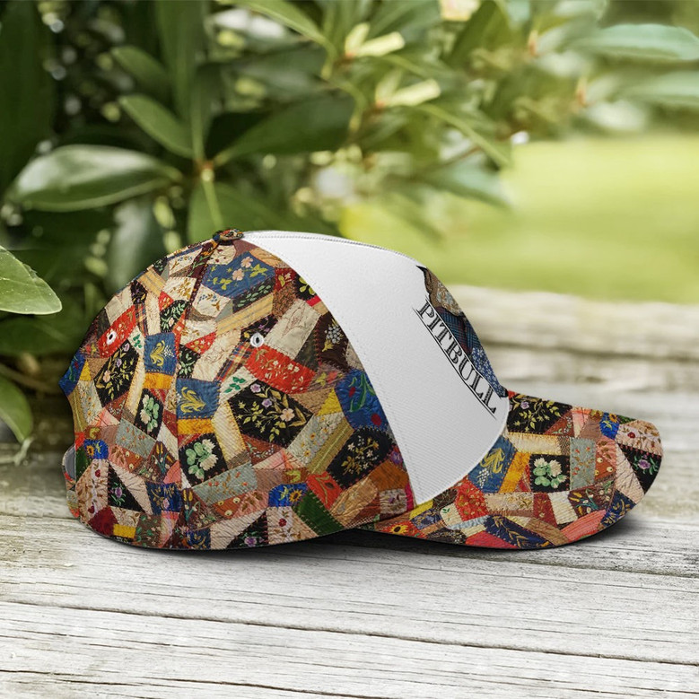 Love Pitbull Patchwork Style Baseball Cap