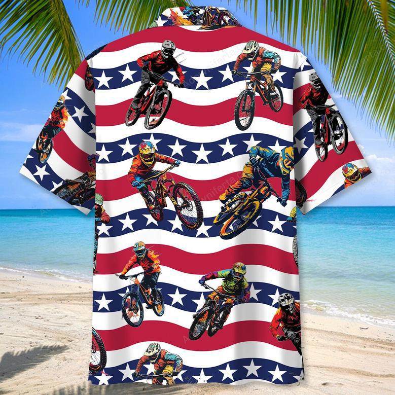 America Mountain Bike Hawaiian Shirt