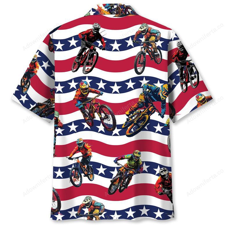 America Mountain Bike Hawaiian Shirt