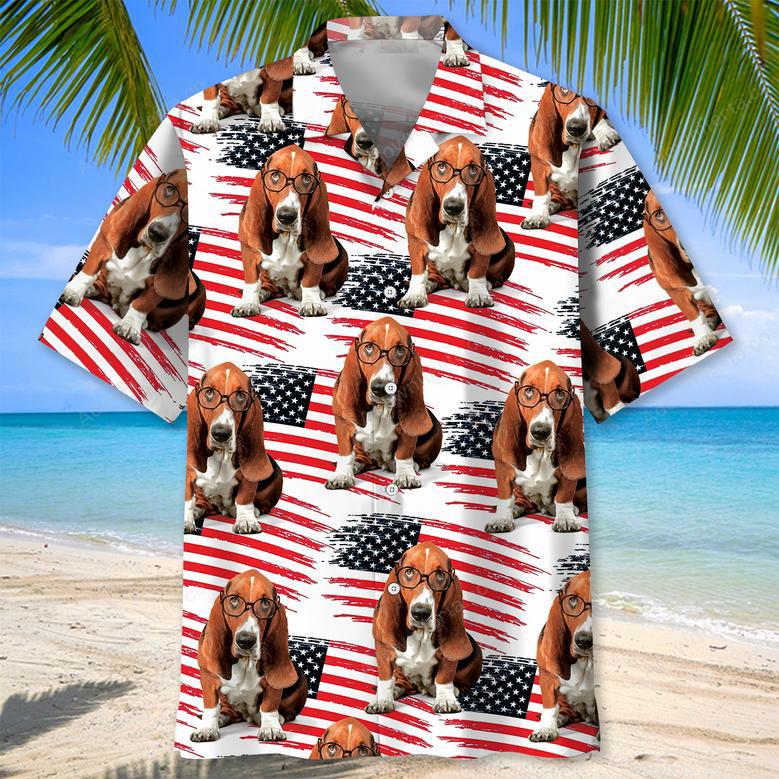 American Basset Hound Hawaiian Shirt