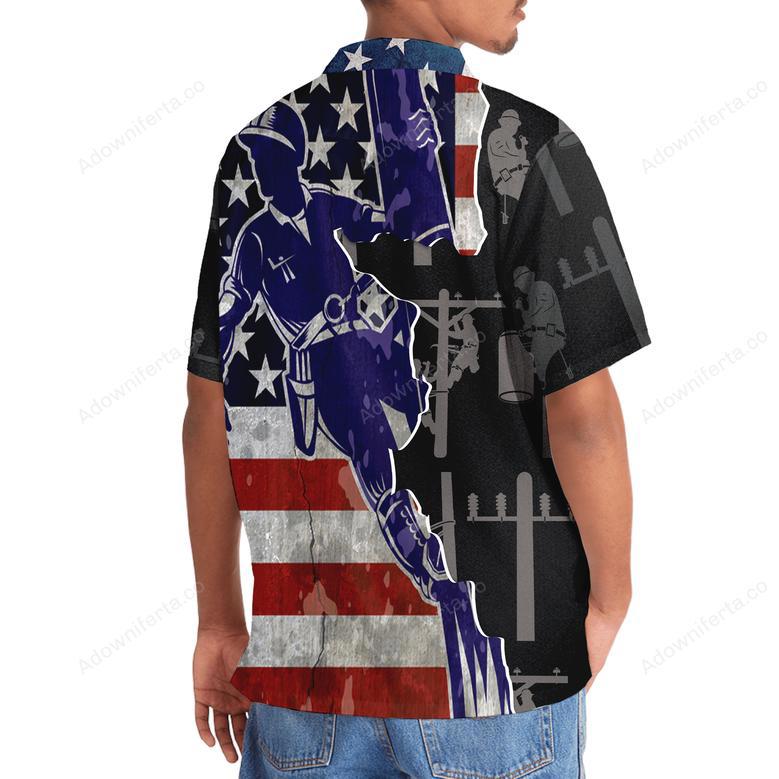 American Lineman Proud Hawaiian Shirt