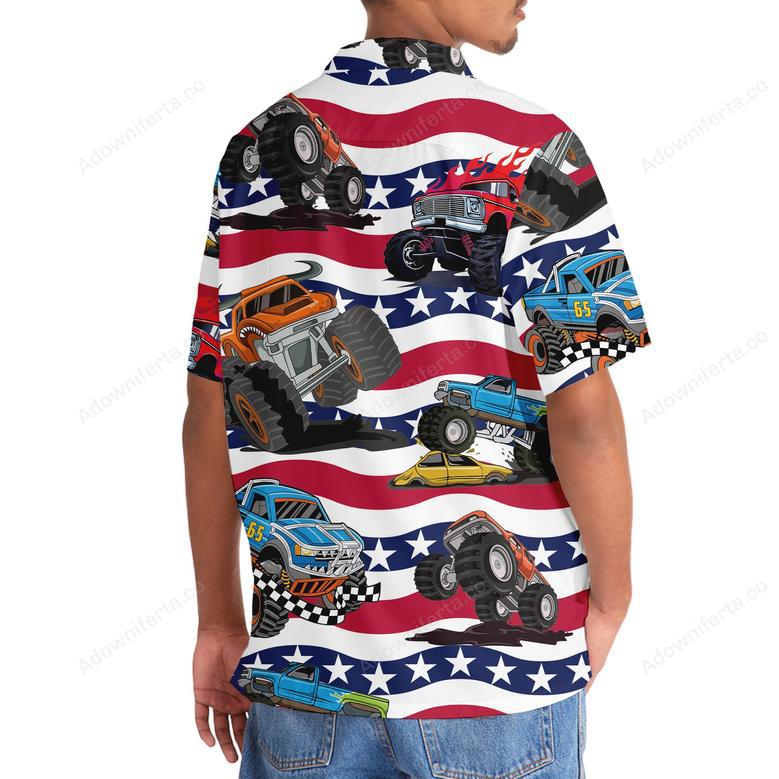 American Monster Truck Hawaiian Shirt