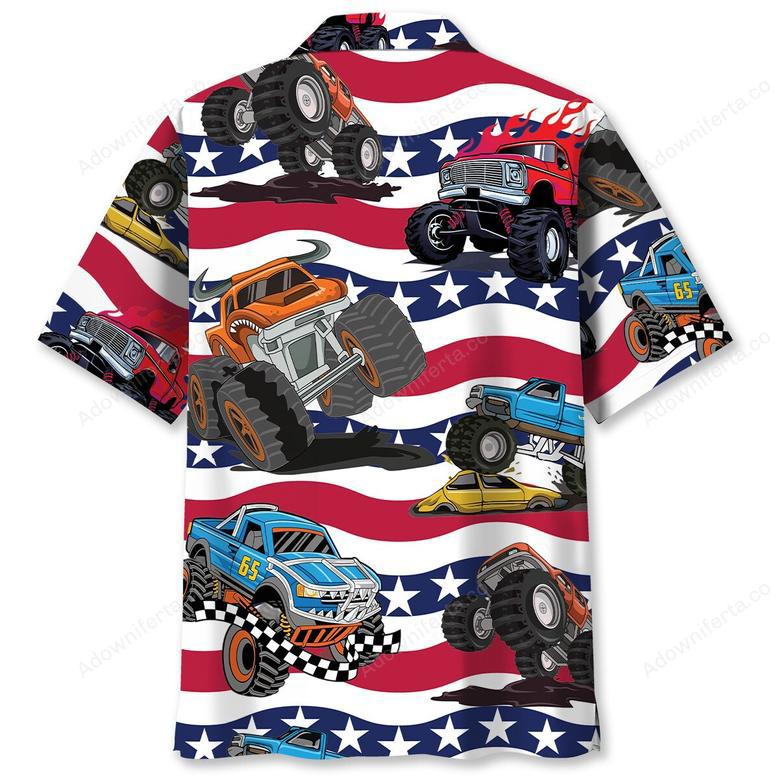 American Monster Truck Hawaiian Shirt