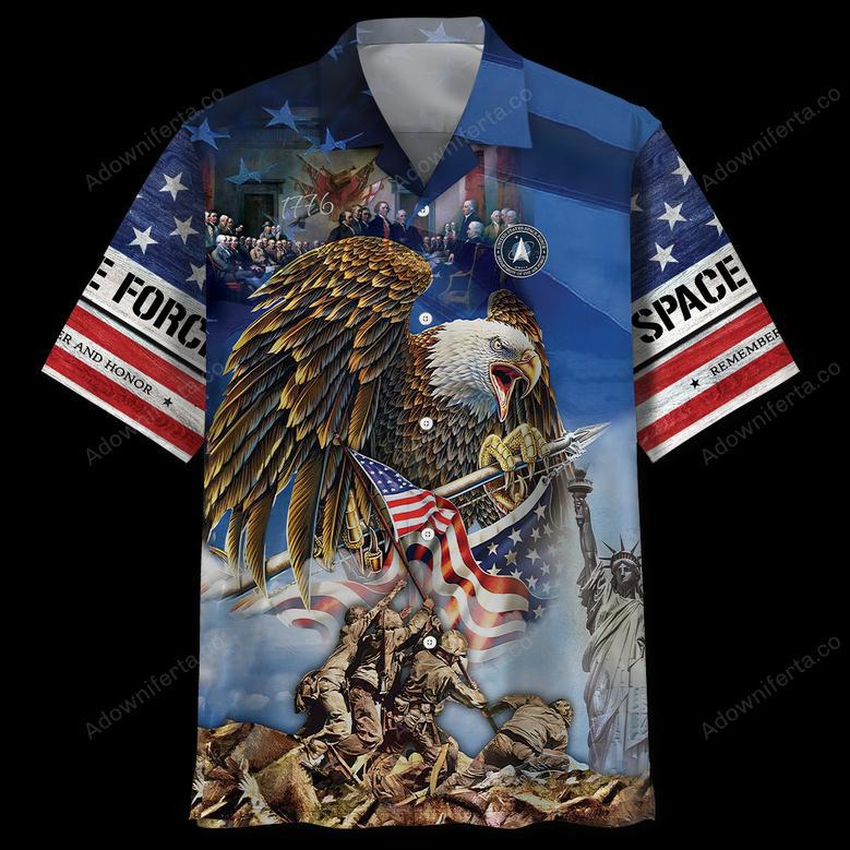 American Pride US Veterans Hawaiian Shirt