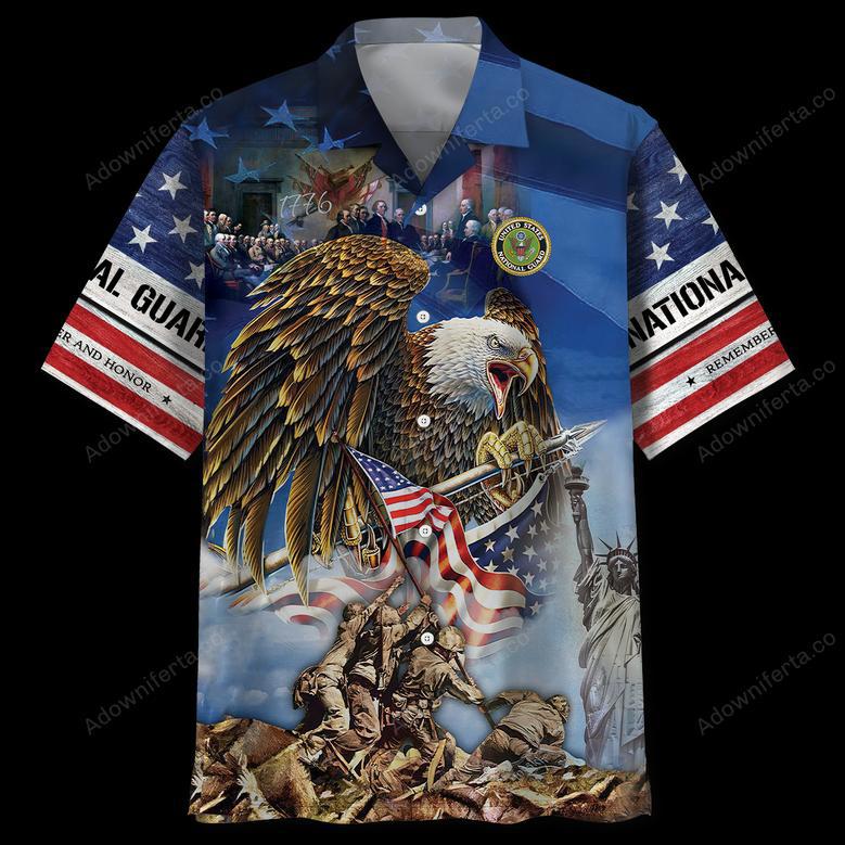 American Pride US Veterans Hawaiian Shirt