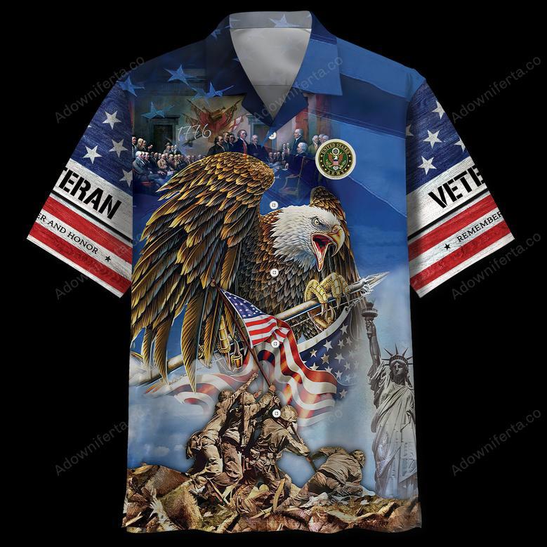 American Pride US Veterans Hawaiian Shirt