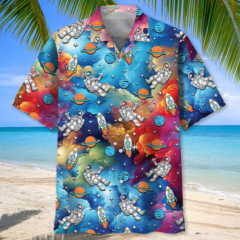 Astronaut In Universe Hawaiian Shirt