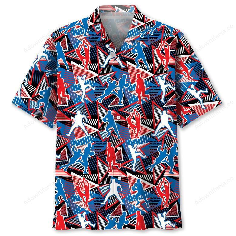 Ausie Football Rules Abstract Sporty Pattern Hawaiian Shirt