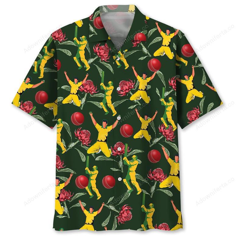 Aussie Colorful Cricket Hawaiian Shirt