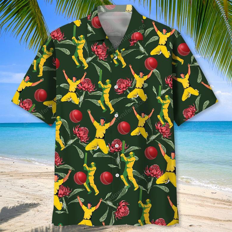 Aussie Colorful Cricket Hawaiian Shirt