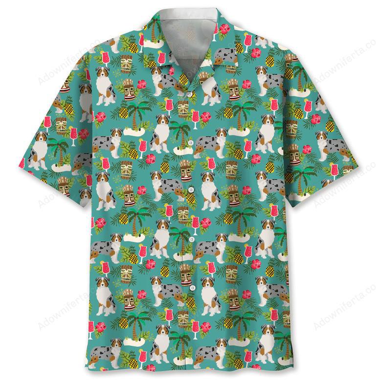 Australian Shepherd Hawaiian Beach Hawaiian Shirt