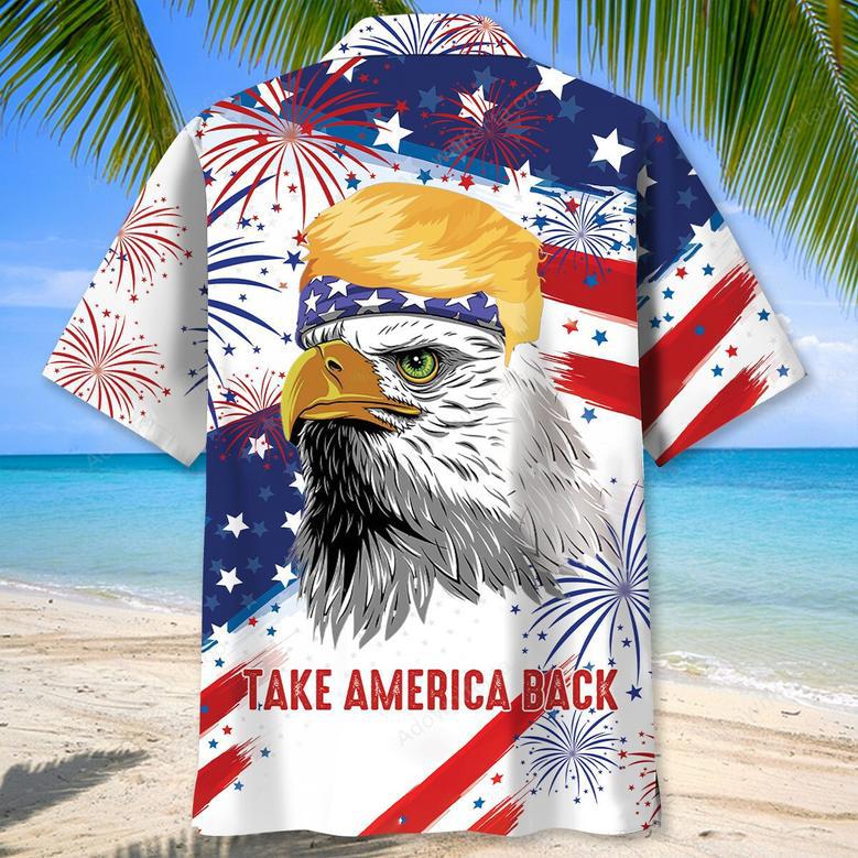 Bald Eagle Take It Back Hawaiian Shirt