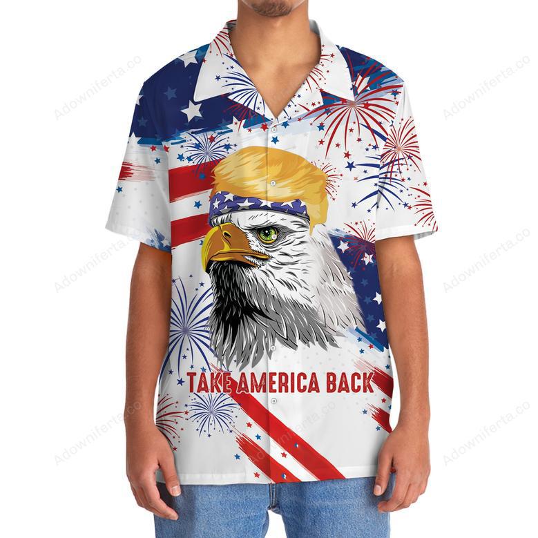 Bald Eagle Take It Back Hawaiian Shirt