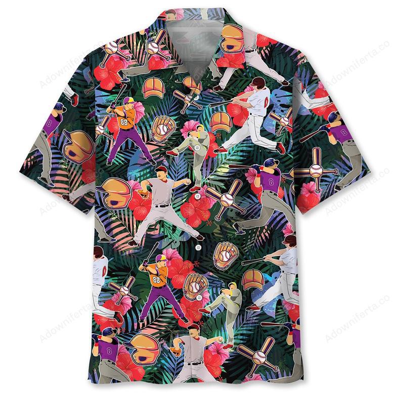 Baseball Tropical Hawaiian Shirt