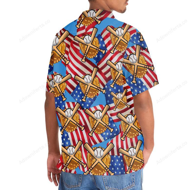 Baseball USA Hawaiian Shirt