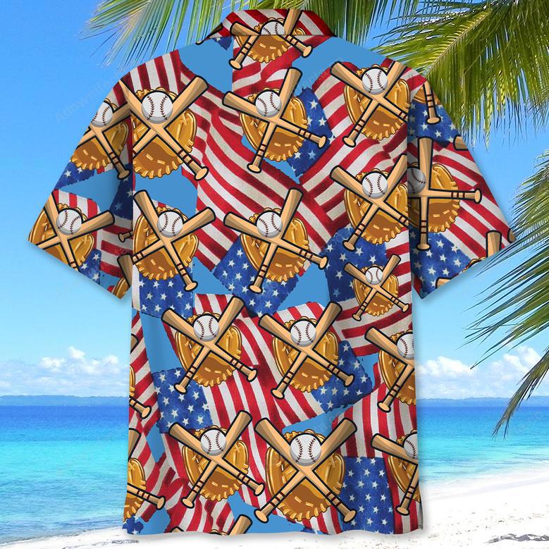 Baseball USA Hawaiian Shirt