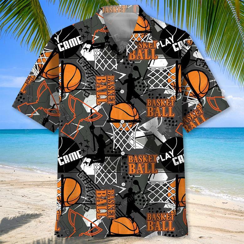 Basketball Black Hawaiian Shirt