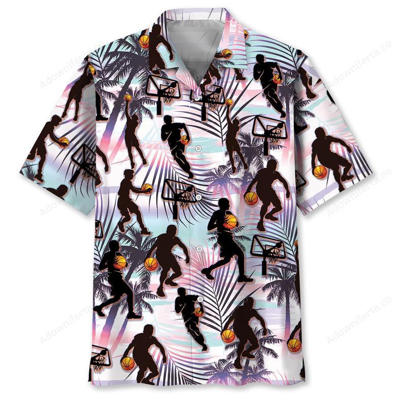 Basketball Players Tropical Hawaiian Shirt