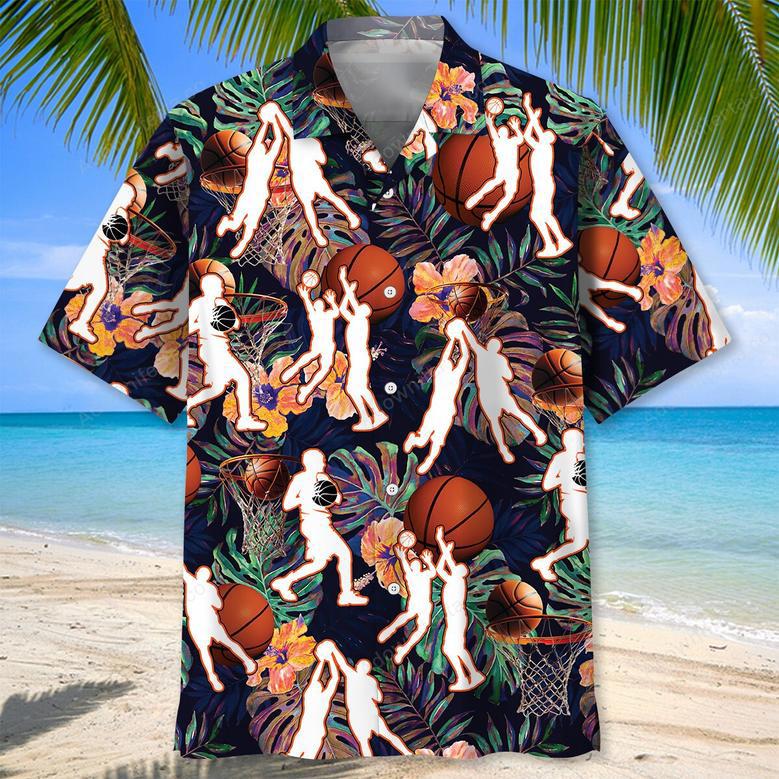 Basketball Team Tropical Hawaiian Shirt