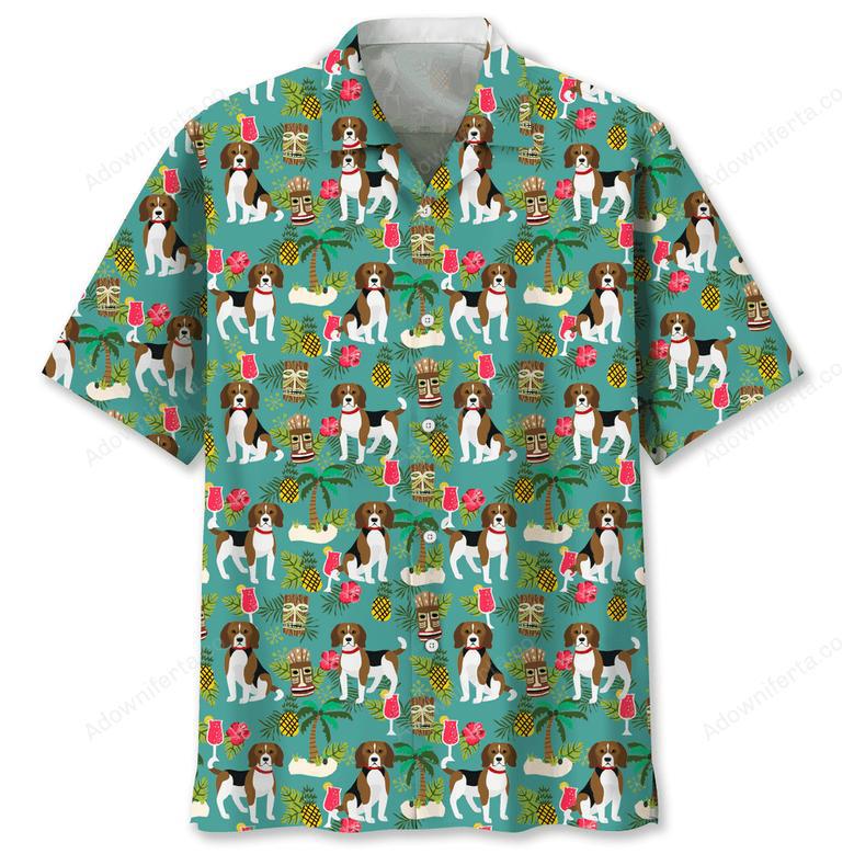 Beagle Hawaiian Beach Hawaiian Shirt