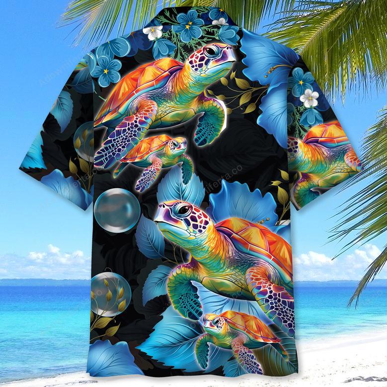 Beautiful Turtle Flower Hawaiian Shirt