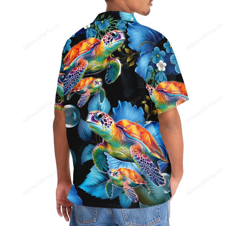 Beautiful Turtle Flower Hawaiian Shirt