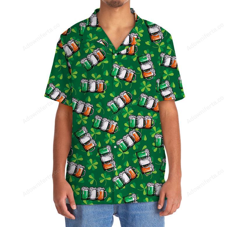 Beer Shamrock Irish St.Patrick Day Hawaiian Shirt