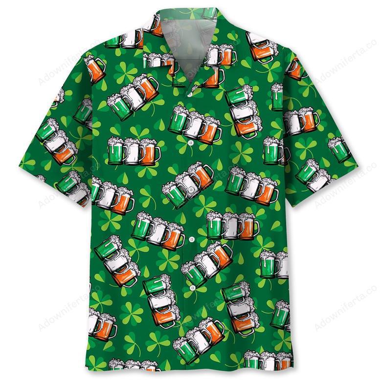 Beer Shamrock Irish St.Patrick Day Hawaiian Shirt