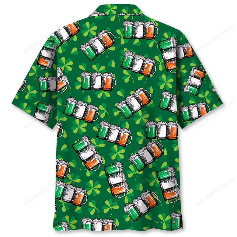 Beer Shamrock Irish St.Patrick Day Hawaiian Shirt