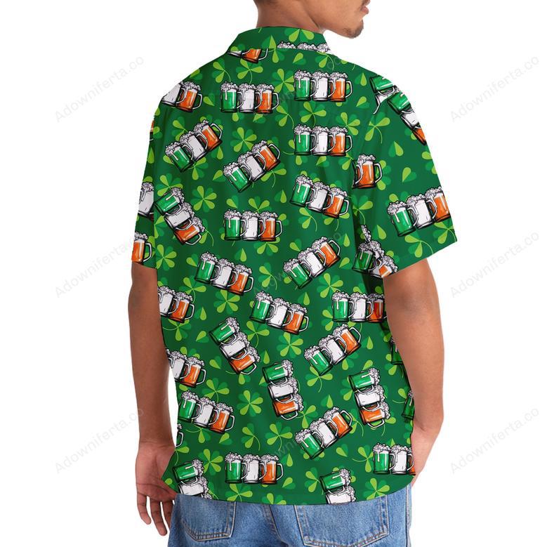 Beer Shamrock Irish St.Patrick Day Hawaiian Shirt