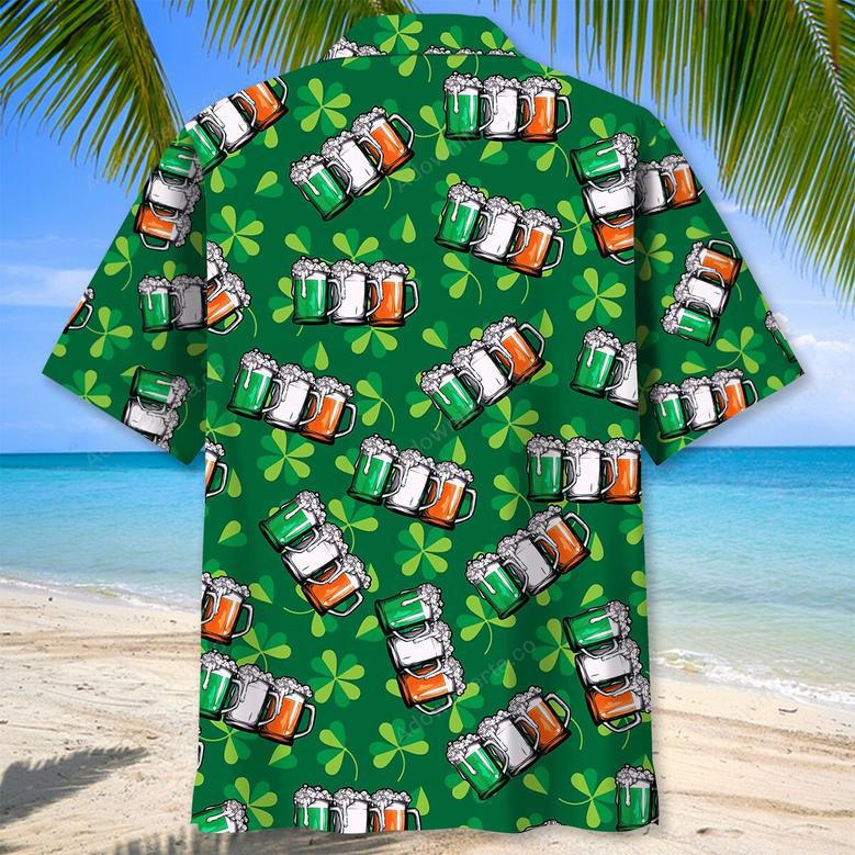 Beer Shamrock Irish St.Patrick Day Hawaiian Shirt