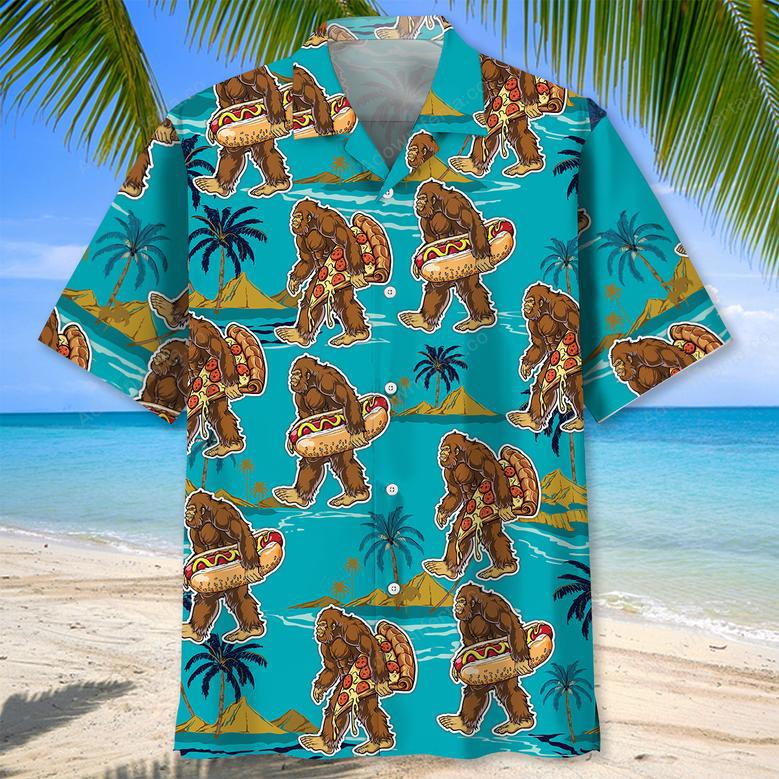 Bigfoot American Fast Food Hawaiian Shirt