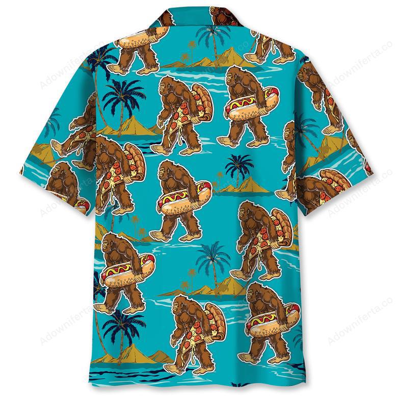 Bigfoot American Fast Food Hawaiian Shirt