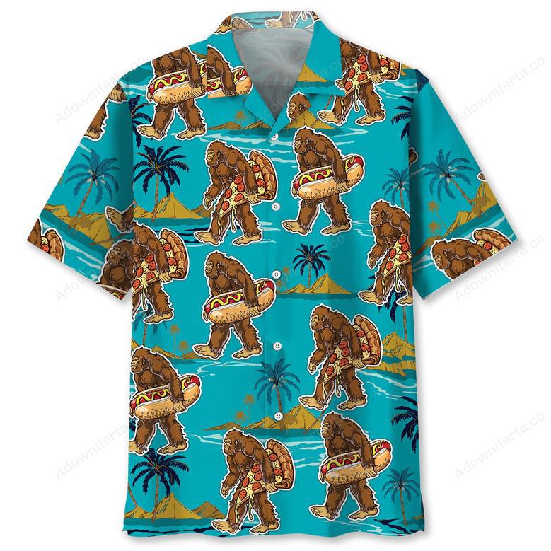 Bigfoot American Fast Food Hawaiian Shirt