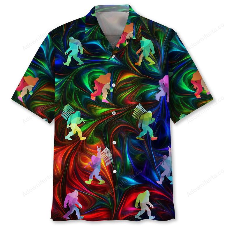 Bigfoot Believe Colorful Hawaiian Shirt