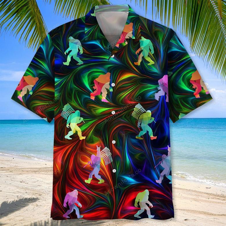 Bigfoot Believe Colorful Hawaiian Shirt