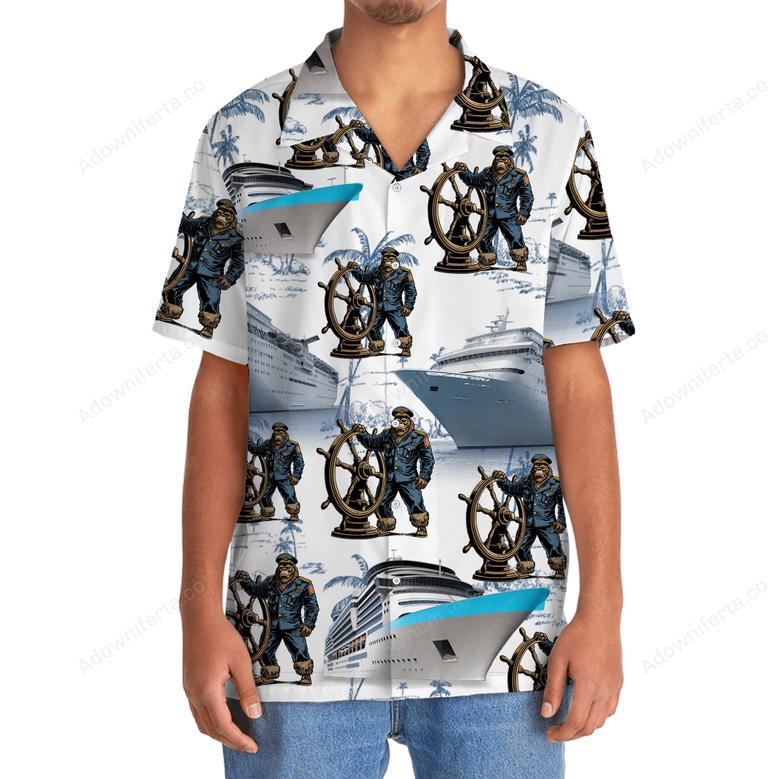 Bigfoot Captain Cruise Hawaiian Shirt