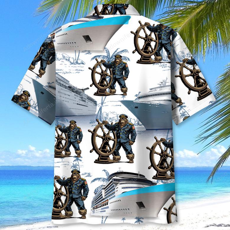 Bigfoot Captain Cruise Hawaiian Shirt