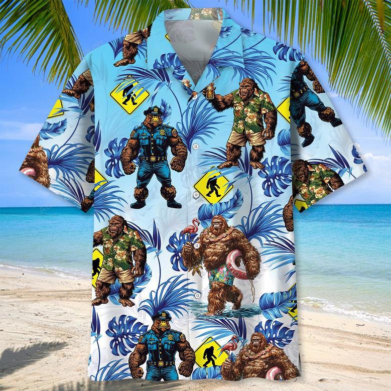 Bigfoot Crossing Hawaiian Shirt