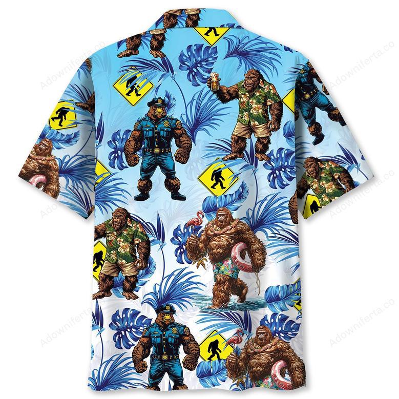 Bigfoot Crossing Hawaiian Shirt