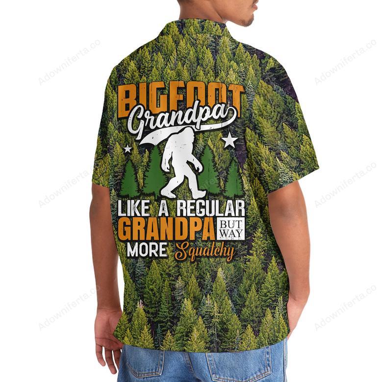 Bigfoot Grandpa Like A Regular Grandpa But Way More Squatchy Hawaiian Shirt