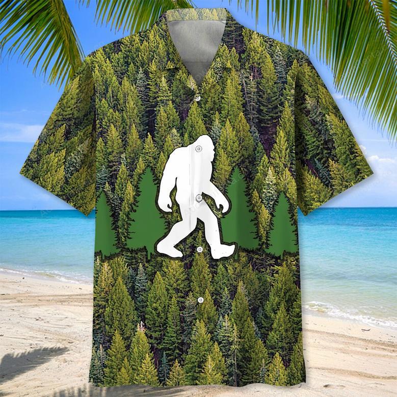 Bigfoot Grandpa Like A Regular Grandpa But Way More Squatchy Hawaiian Shirt