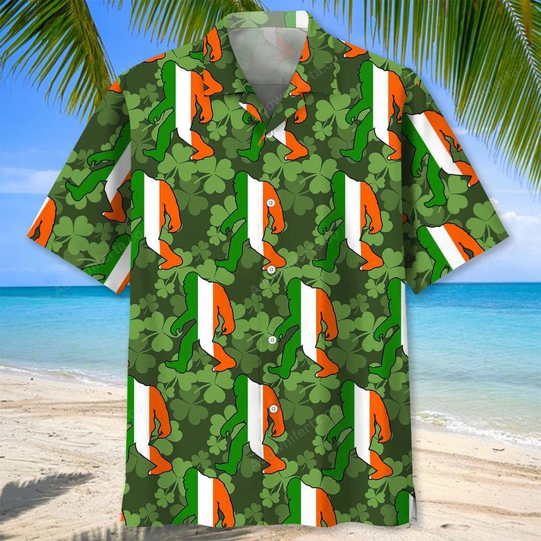 Bigfoot Green Irish St.Patrick Day Hawaiian Shirt